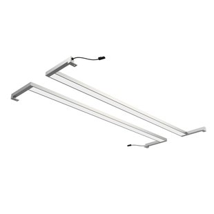 INK Verlichtingsbalk - 60x2x1cm - LED IP44 - 4200K - tbv Spiegel of Spiegelkast - Zilver 8302100