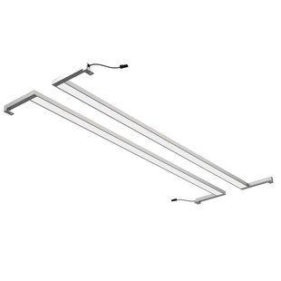 INK Verlichtingsbalk - 70x2x1cm - LED IP44 - 4200K - tbv Spiegel of Spiegelkast - Zilver 8302110