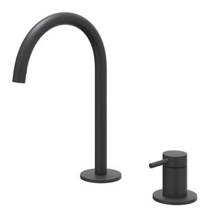IVY Bond Wastafelmengkraan - 2-gats - bladmontage - uitloop - coldstart - Mat zwart PED 6100302