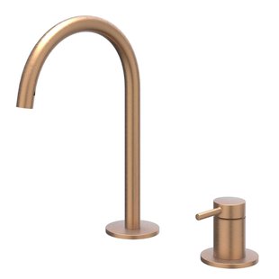 IVY Bond Wastafelmengkraan - 2-gats - bladmontage - uitloop - coldstart - Geborsteld mat koper PVD 6100305