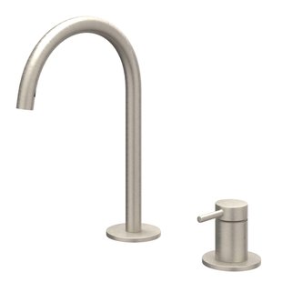 IVY Bond Wastafelmengkraan - 2-gats - bladmontage - uitloop - coldstart - Geborsteld nickel PVD 6100303