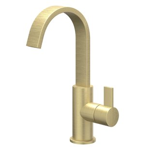 IVY Pact Wastafelmengkraan - opbouw - draaibare cascade uitloop - coldstart - Geborsteld mat goud PVD 6101254