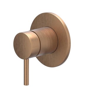 IVY Bond Afbouwdeel - voor inbouw douchemengkraan - - eenhendel - ronde rozet - Geborsteld mat koper PVD 6201055