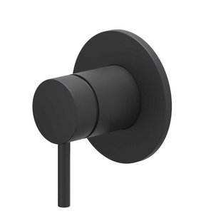 IVY Bond Afbouwdeel - voor inbouw douchemengkraan - eenhendel - ronde rozet - Mat zwart PED 6201052