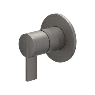 IVY Pact Afbouwdeel - voor inbouw douchemengkraan - eenhendel - ronde rozet - Geborsteld metal black PVD 6202056