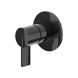 IVY Pact Afbouwdeel - voor inbouw douchemengkraan - eenhendel - ronde rozet - Zwart chroom PVD 6202057