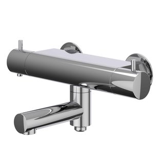 IVY Bond Badthermostaatkraan opbouw - draaibare baduitloop - omstel - Cooltouch - Chroom 6301001