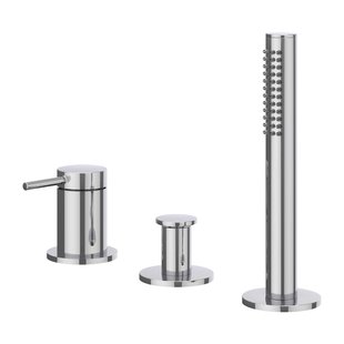 IVY Bond Badrandcombinatie - 3-weg - mengkraan - uittrekbare handdouche - zonder uitloop - Chroom 6301131