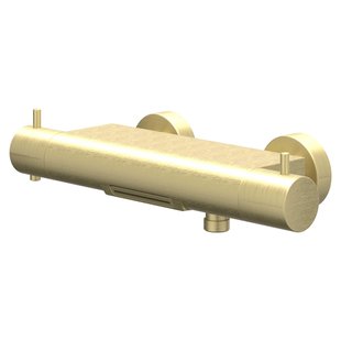 IVY Bond Badthermostaatkraan opbouw - Cooltouch - cascade uitloop - Geborsteld mat goud PVD 6301054