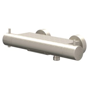 IVY Bond Badthermostaatkraan opbouw - Cooltouch - cascade uitloop - Geborsteld nickel PVD 6301053
