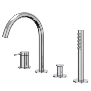 IVY Bond Badrandcombinatie - 4-wegs - mengkraan - draaibare uitloop - uittrekbare handdouche - Chroom 6301151