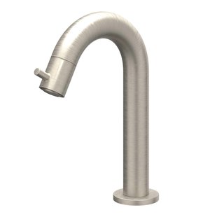 IVY Bond Fonteinkraan - gebogen - opbouw - laag - Geborsteld nickel PVD 6401053