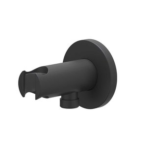 IVY Wandhouder - geïntegreerde wateruitlaat - 1/2 - Mat zwart PED 6900202