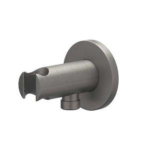 IVY Wandhouder - geïntegreerde wateruitlaat - 1/2 - Geborsteld metal black PVD 6900206
