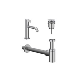 IVY Fonteinset - opbouw - laag - always open plug - Chroom 6901411