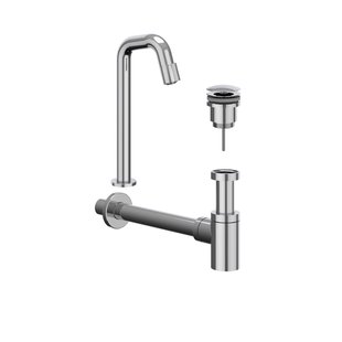 IVY Fonteinset - Contour - opbouw - verhoogd - always open plug - Chroom 6901461