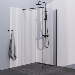 BRAUER Season Inloopdouche - helder glas - 80x200cm - mat zwart GS-SEIC1H80200MZ