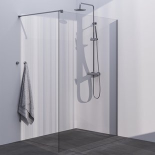 BRAUER Season Inloopdouche - helder glas - 140x200cm - geborsteld RVS GS-SEIC1H140200NG