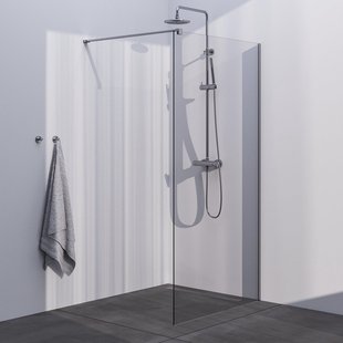 BRAUER Season Inloopdouche - helder glas - 100x200cm - geborsteld RVS GS-SEIC1H100200NG