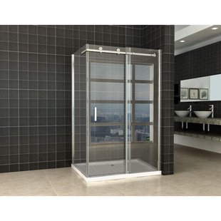 Wiesbaden Pared cabine met 1 schuifdeur 1200 x 800 x 2000 x 8 mm nano helder glas/chroom 20.3852