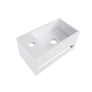 Wiesbaden Julia fontein links 35 x 20 x 16 cm solid surface mat wit 36.4052