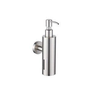 Fortifura Calvi zeepdispenser - wand - rond - Geborsteld RVS PVD (RVS) SW1111568