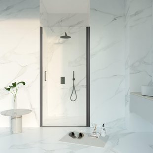 Fortifura Galeria Douchedeur - 70x200 - Profiel - veiligheidsglas - anti kalk - Geborsteld Gunmetal PVD SW1122477