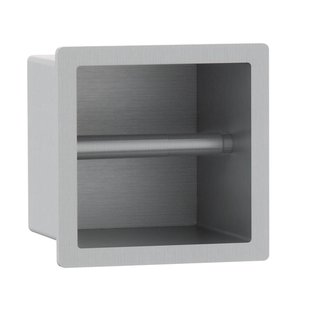 Fortifura Calvi Toiletrolhouder - inbouw - 17.3x17.3x15.3cm - Geborsteld RVS PVD (RVS) SW1126059