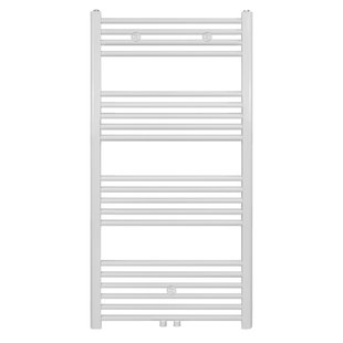Belrad Handdoekradiator - middenaansluiting - 1200X600mm - 616 Watt - Wit Mat Geborsteld BWM1200600