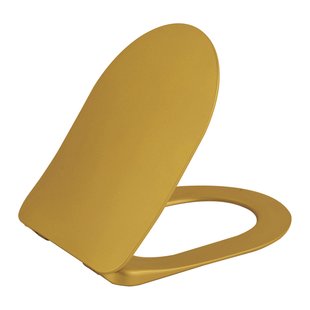 Creavit Flat Wc-Zitting - duroplast - softclose - quick release - Inox Scharnieren - Goud KC0903.01.0300E