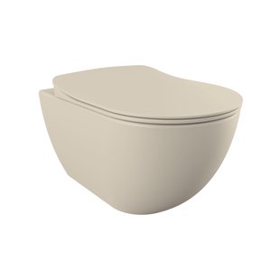 Creavit Hangend Toilet - 35.3x51cm - spoelrandloos - koel grijs FE322-11CG00E-0000
