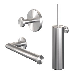 Brauer Brushed Edition Toilet Accessoireset - 3-delig - PVD - geborsteld RVS 5-NG-323