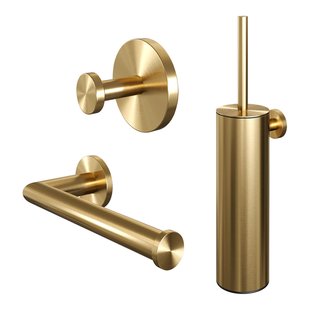 Brauer Gold Edition Toilet Accessoireset - 3-delig - PVD - geborsteld goud 5-GG-323