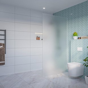 Fortifura Galeria Inloopdouche - mat glas - 110x200cm - 8mm - nano - blind inbouw profiel SW915251 SW1102415