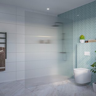 Fortifura Galeria Inloopdouche - ribbel glas - 180x200cm - 8mm - nano - blind inbouw profiel SW797957 SW1102415