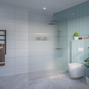 Fortifura Galeria Inloopdouche - ribbel glas - 160x200cm - 8mm - nano - blind inbouw profiel SW797956 SW1102415