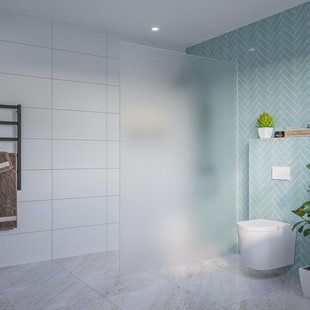 Fortifura Galeria Inloopdouche - mat glas - 140x200cm - 8mm - nano - blind inbouw profiel SW797937 SW1102415