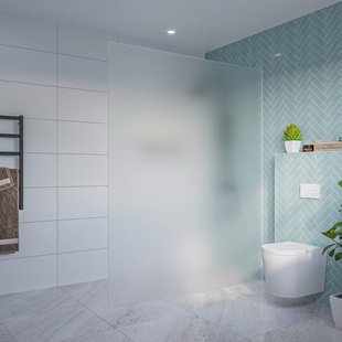 Fortifura Galeria Inloopdouche - mat glas - 160x200cm - 8mm - nano - blind inbouw profiel SW797932 SW1102415