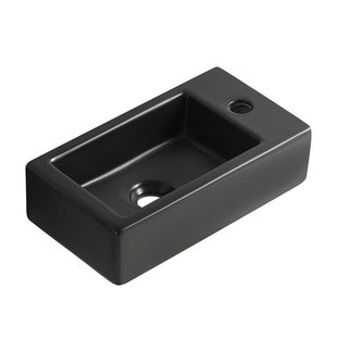 Wiesbaden Rhea M fontein rechts 40 x 22 x 11 cm keramiek mat zwart 32.1494