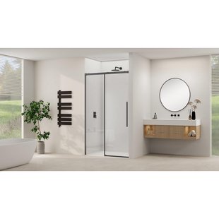 Van Rijn Products ST09 Schuifdeur vast deel - 137.5x200cm - helder glas - soft-close - incl. Zwart ST09300140HEZW