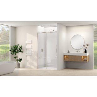 Van Rijn Products ST09 Schuifdeur vast deel - 137.5x200cm - helder glas - soft-close - incl. Chroom ST09300140HECH