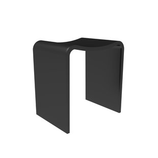 ZEZA Solid Badkamerkrukje - 40x30x43cm - solid surface - mat zwart FS710-400 Black