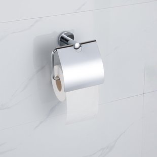 Fortifura Calvi - toiletrolhouder - met klep - chroom SW1183142