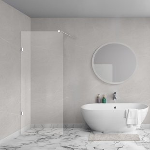 Aqua Vista Galatina Zijwand - 90x200cm - excl. montageset - helder glas R-GS-LX-P90
