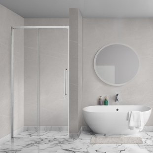 Aqua Vista Lokla Linea nisdeur - 140x200cm - incl. montageset - chroom R-SN-LC140-SCX