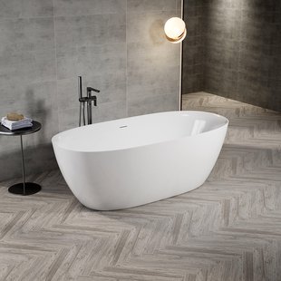 ZEZA Eloise Vrijstaand bad - 170x80cm - acryl - sifon - glans wit 6126_GW