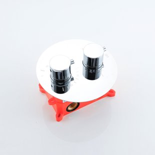 Fortifura Calvi Thermostatische Inbouwkraan - inbouwdeel - rond - chroom SW721166/SW1171106