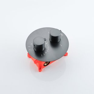 Fortifura Calvi Thermostatische Inbouwkraan - inbouwdeel - rond - Gunmetal SW1159495/SW1171110