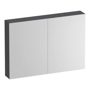 BRAUER Impress Deluxe spiegelkast - 100x70x15cm - interne en externe verlichting - 2 dubbelzijdige spiegeldeuren - Timber Grey SK-IMD100TG