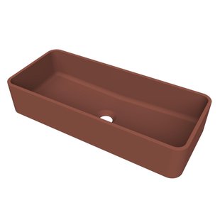 Arcqua Case waskom - rechthoek - 60x26cm - mat terracotta WAS758508
